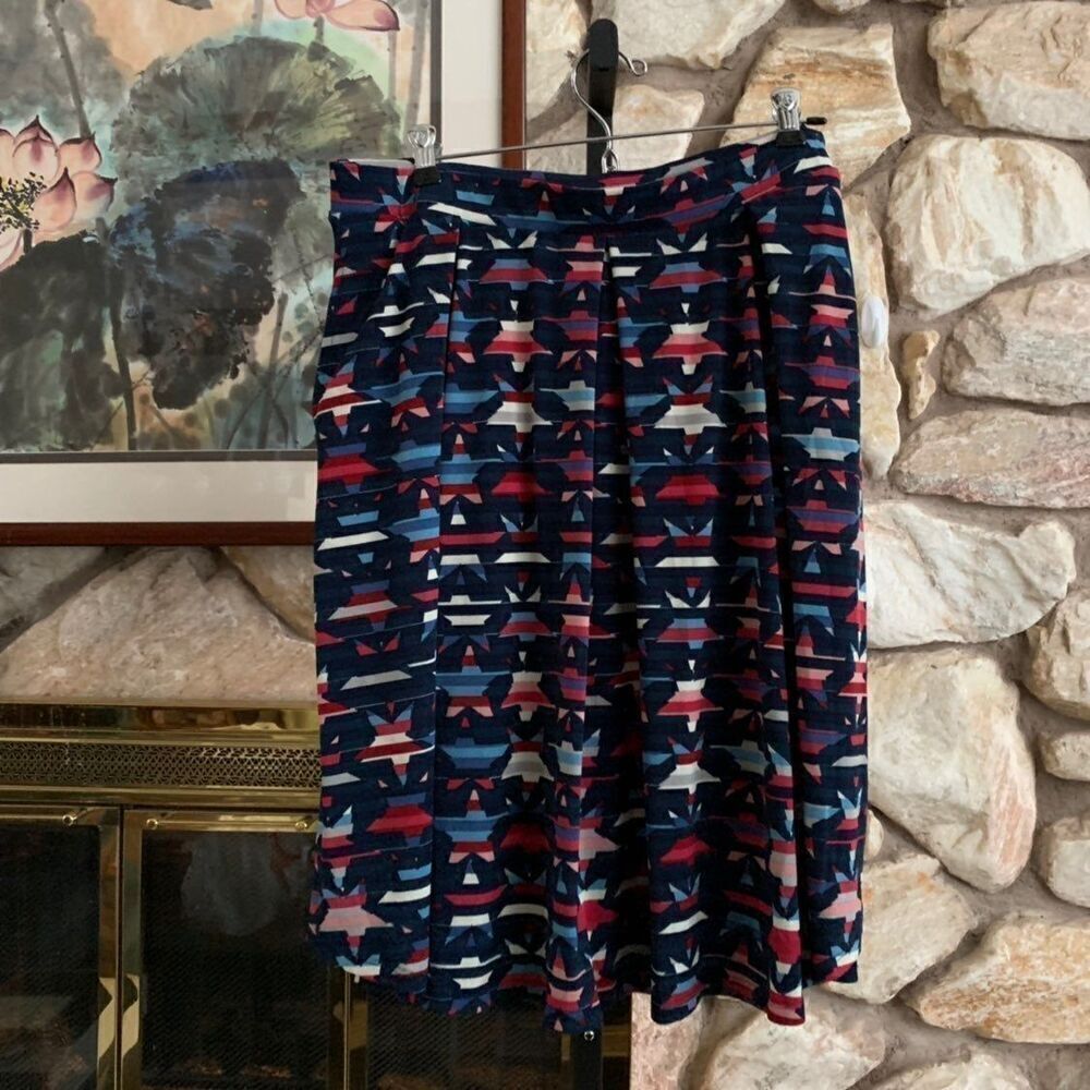 Women’s Lularoe American Dreams Madison L pleated skirt Americana